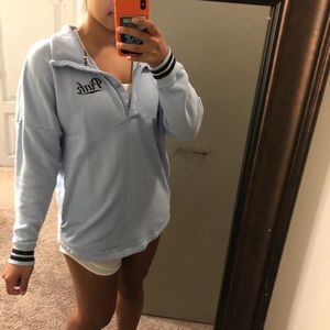 Light blue pullover sweatshirt
